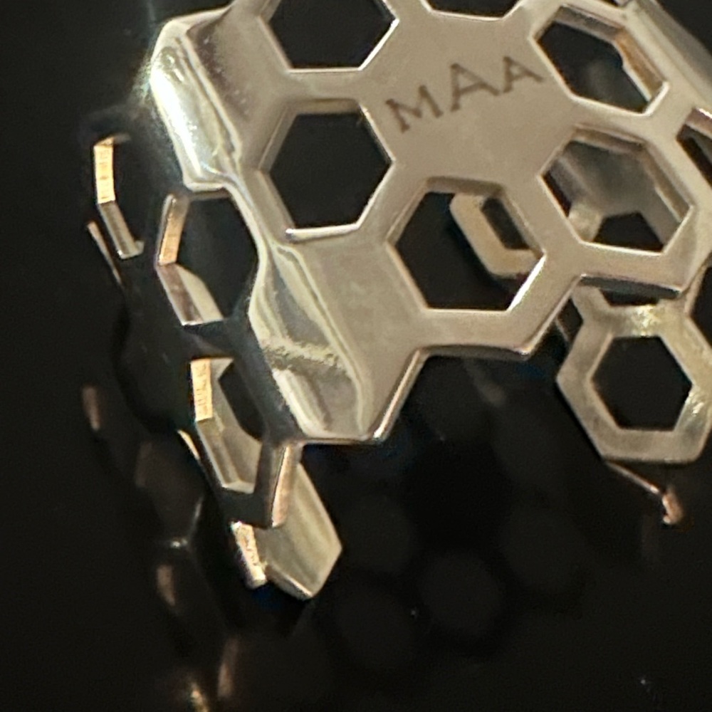 Hexagonal Pattern Bracelet with MAA Initials